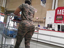 Candid Big Booty Ebony Camouflage