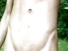 Kinky Man Is Filming Himself While Working Out Naked In The Yard