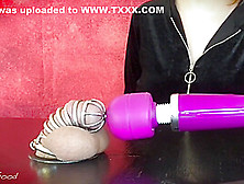 Chastity Cage Vibrator Torture Sperm Denial