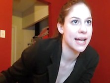 Sucking a sex toy on webcam