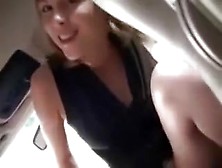 Fucking my car's gear shift lever in front of a camera