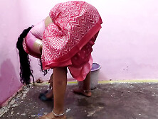 Mature aunty was cleaning the floor of the house i undressed her and made her completely naked and had sex with her
