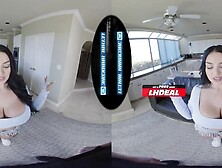 Curvy Brunette hair's GIANT 36DDDS Bounce in VR