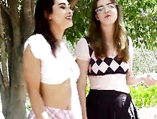 2 Young Female Cousins Have Lesbo Sex For The First Time