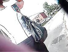 Yoga panties walking on street