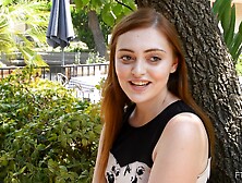 Blue eyed amateur teen vixen Sutton stuffs her asshole with a toy