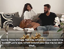 Exotic stunner Venus Afrodita shows her divine charms to a tattooed sex god