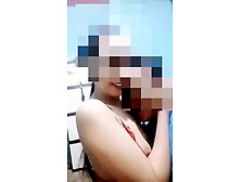 My Neighbor Shows Off Red Lingerie Crot Inside