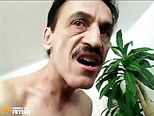 Asian teen gets mouth and pussy destroyed by her lover and step father