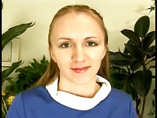 Cheerleader team-drilled by a sex tool & a penis