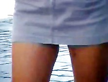 Woman no pantie in public