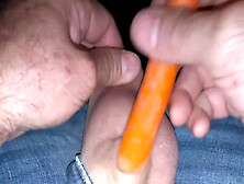 Inverted Tiny Cock Gets Fucked By A Carrot