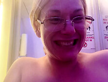 Explosive squirt and pussy spread in the airplane toilet