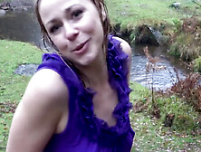 Welly Sploshing In Boots And No Panties!