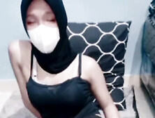 Crossdresser Femboy Hijab With Black Stocking Feel Horny