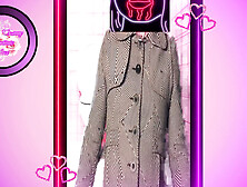 Ophelia Rides Her Dildo With This Jacket With Big Slutty Buttons