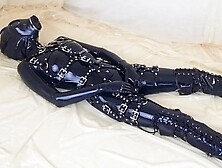 OnlyFans teaser - African latex catsuit with integrated vaginal and anal condoms!