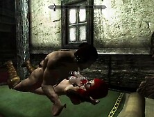 A Muscular Warrior Enjoys Sex With A Red-haired Whore In The Porn Game Skyrim