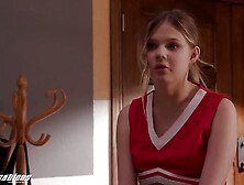 Teen Blonde Cheerleader Goes Cock Crazy in Class (coco Lovelock)