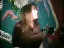 Girlfriend of my friend gets horny and disrobe dances exposing her love muffins