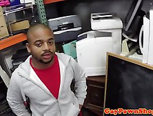 Baited Ebony Gets Facialized At Pawnshop