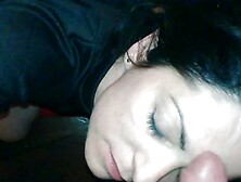 Hot retired Milf Nun jerks his fat cock on her forehead big cum load