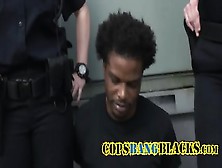 Horny Cop Riding Monster Black Boner