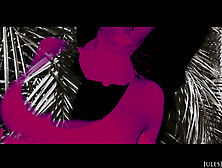 Swarmed by 13 guys she does her biggest blowbang ever.  P2