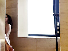 Behind the Scenes Blowjob & Fuck: Horny 19 Year Old Blonde College Girl in Shower After Casting