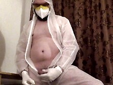 Masked Bloke Is Jerking His Hard Prick During The Quarantine