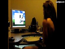 Guy Watches His Girlfriend Perform On Cam