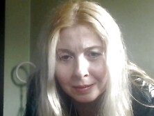 Busty amateur milf wears latex uniform and masturbate with a dildo