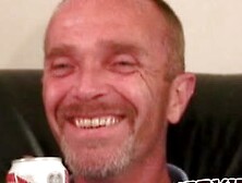 Mature amateur man strokes his small hairy cock and cums