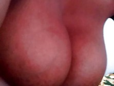 Busty whore sucks cock