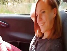 Spontaner Autosex mit rothaariger deutschen