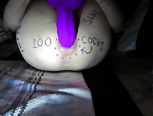 Huge Purple Dildo Stretches Me Out