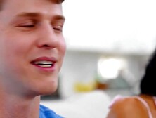 Laynee Jaymes and Bianca Bangs seduce stud into double pounding