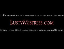 Corset Sub With Big Dildo