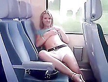 Hot girl mastrubating on train!