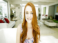 Redhead fits huge black dick into her tiny pink priceless pussy