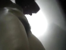 A Sexy Chick's Hairy Pussy Is Revealed By A Spycam In The D