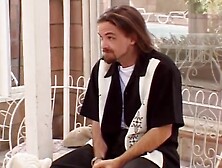 Blonde arrose de sperme et enculee a sec