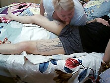 And Again My Stepson-in-laws Cock Penetrates Into My Mouth Filling It With Sperm