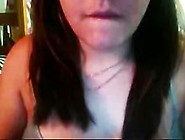 Sexy wench playing with her bumpers on web camera - by GranDBastard