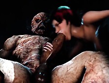 3d Monster Horror Hard Sex: A Big Massive Cock Is What This Horny Bitch's Ass Needs