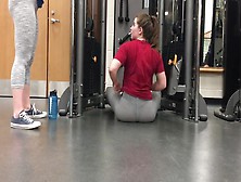 Spying on college girl asses in gym
