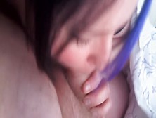 Chubby Wife Slurping On My Pecker