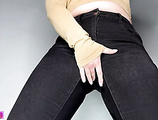 Squirt in close-up with clothes on!