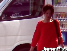 Japanese Babe Faces Peeing Challenge in Public