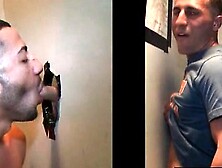 Hot Dude Hoping For Gloryhole Bj Gets Gay Sucked